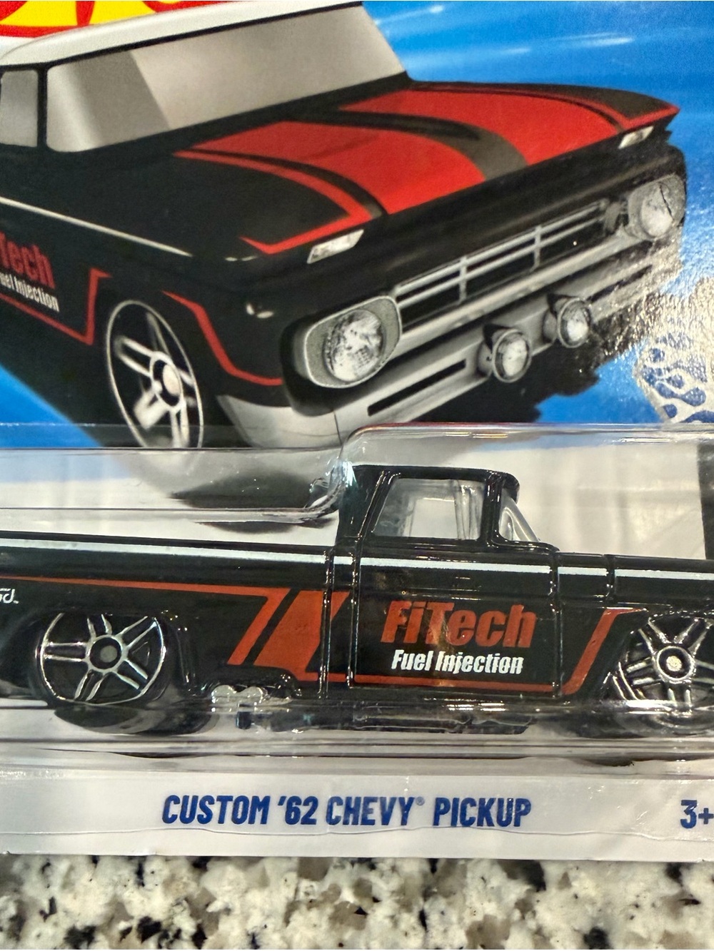 FiTech Black and Red '62 Chevy Custom Pickup Toy